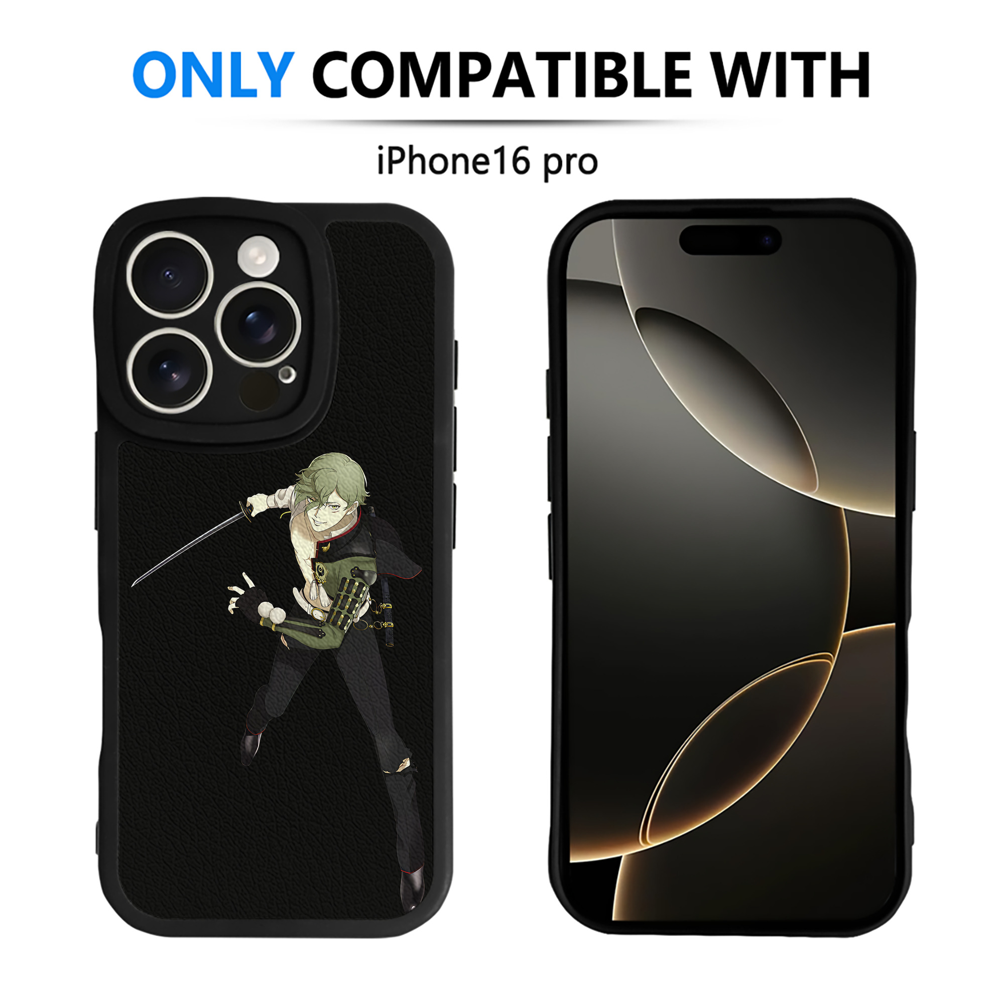 （画像用） 刀剣乱舞 Touken Ranbu 【iPhone 16シリーズ対応】シリコンスマホケース（レザー調） 材質：シリコン